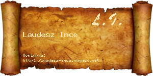 Laudesz Ince névjegykártya